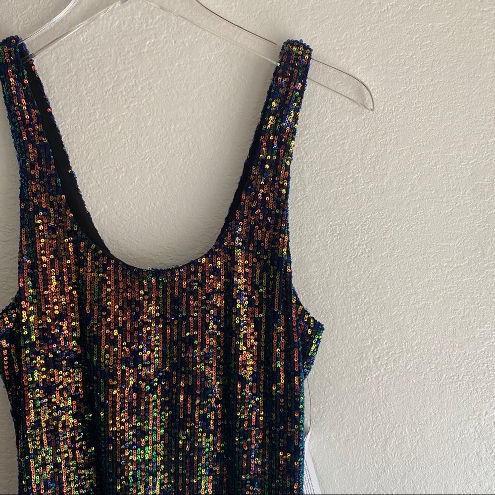 TOPSHOP sequin multicolor bodycon dress